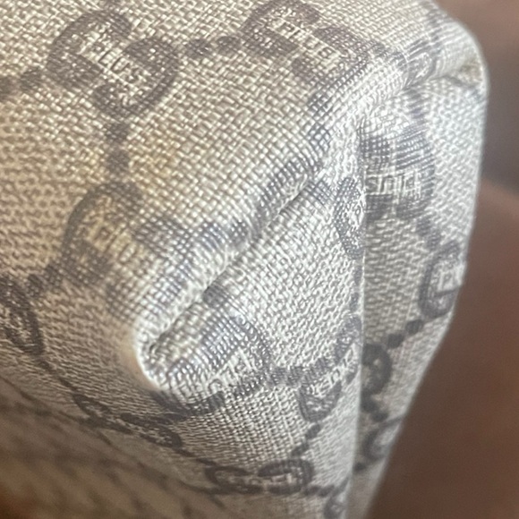 Auth Gucci Plus toiletry clutch bag // GUCCI Gucci Plus Leather PVC Brown Beige - Picture 13 of 17